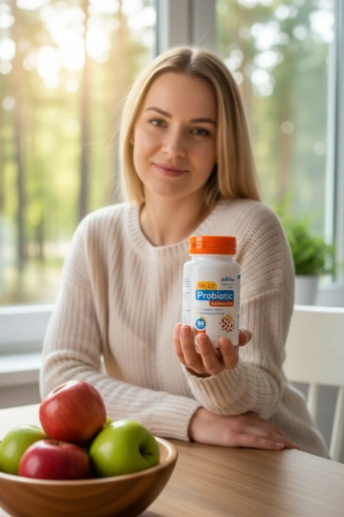 Probiotyk na jelita GR-17 + FOS 17 szczepów 60 kaps IBS SIBO Allvita