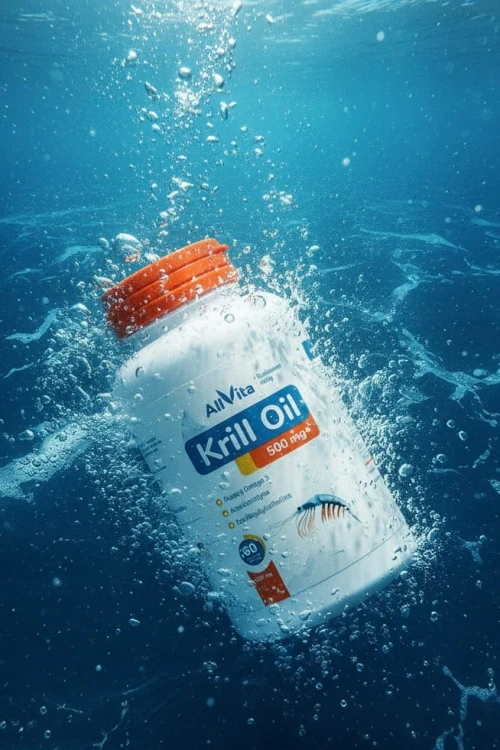 Olej z Kryla Krill Oil 500 mg 60 kapsułek Allvita 100% naturalny