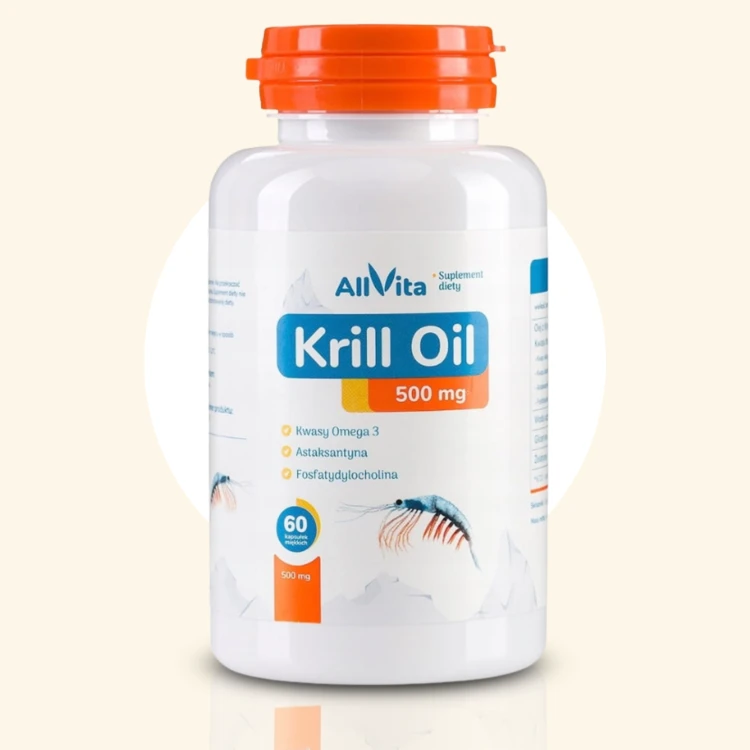Olej z Kryla Krill Oil 500 mg 60 kapsułek Allvita 100% naturalny