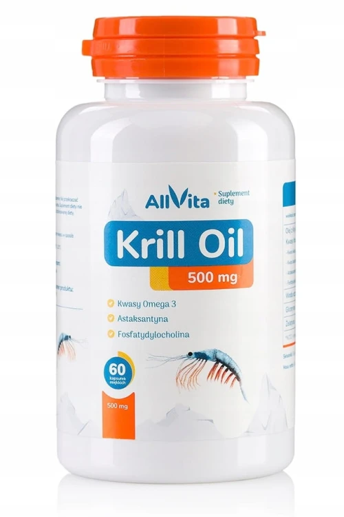 Olej z Kryla Krill Oil 500 mg 60 kapsułek Allvita 100% naturalny
