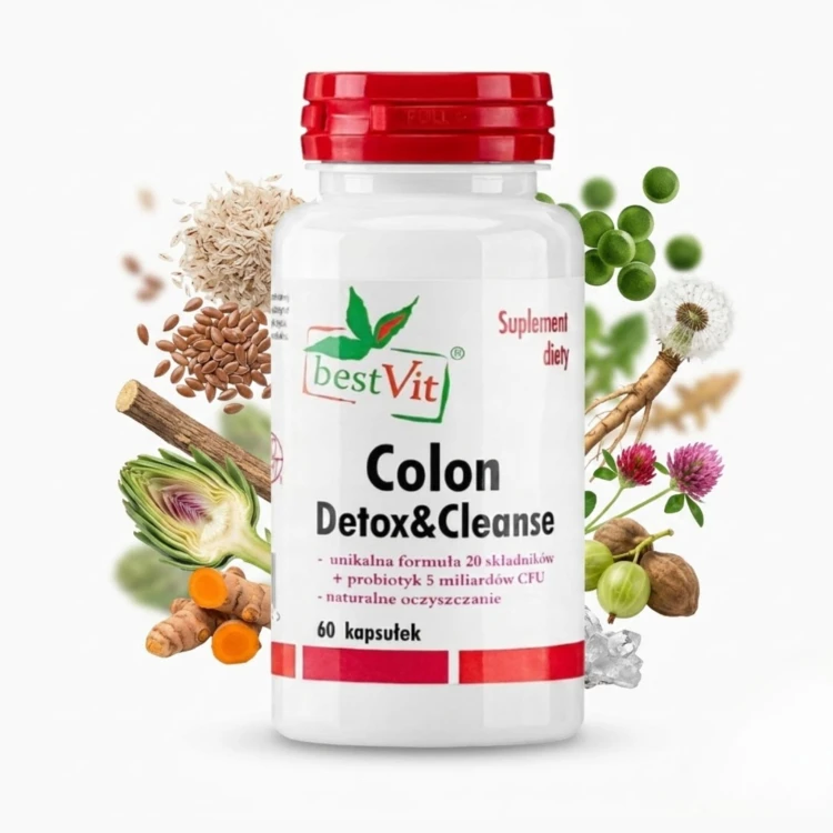Colon Detox&amp;Cleanse 21 składników Oczyszczanie Regeneracja 60 kap Bestvit.jpg