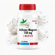 Magnez Jabłczan Magnezu + Witamina B6 (P-5-P) 150 mg 90 tab Bestvit.jpg