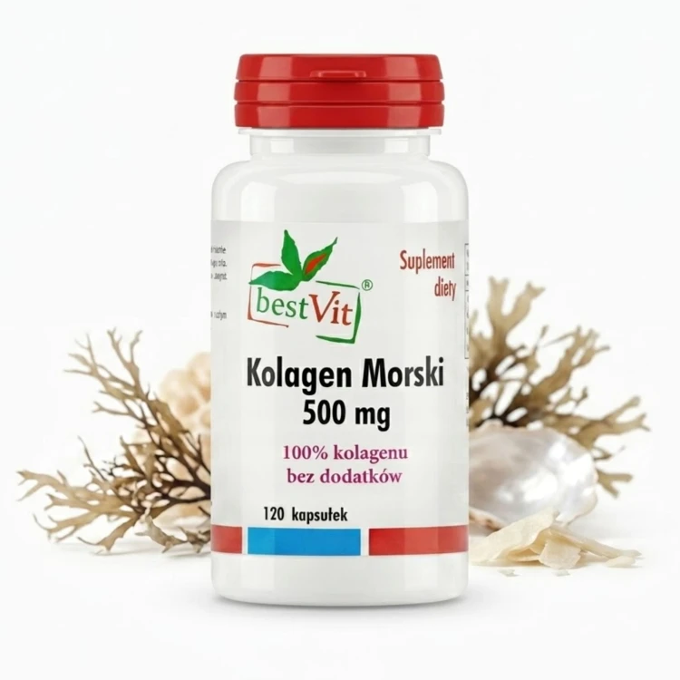 Kolagen Morski Rybi 500 mg 120 kapsułek Bestvit.jpg