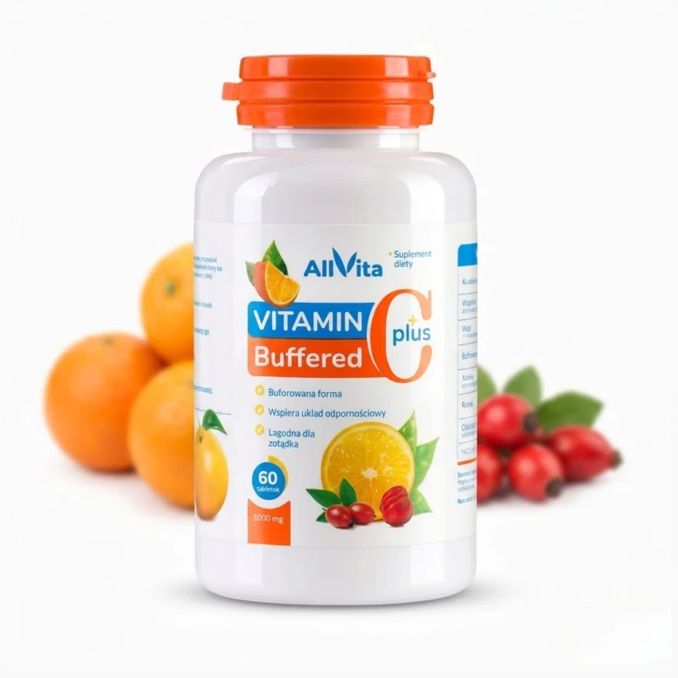 Witamina C Buforowana Ester-C 1000 mg + Rutyna + Flawonoidy 60 tab Allvita.jpg