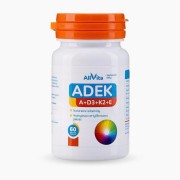 ADEK Witamina D3 + K2 MK-7 + A oraz E 60 kapsułek Naturalne 100% AllVita.jpg