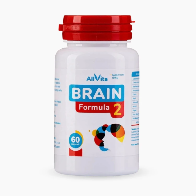 Brain Formula 2 60 kaps. Redukcja zmęczenia Allvita.jpg