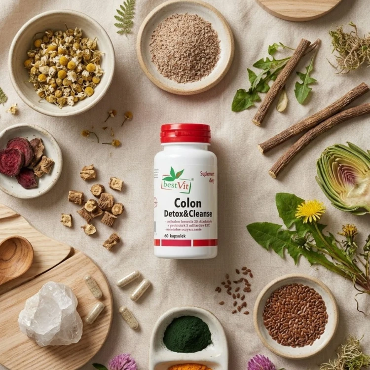 Colon Detox&amp;Cleanse 21 składników Oczyszczanie Regeneracja 60 kap Bestvit.jpg