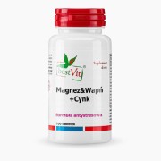 Magnez Wapń Cynk 100 tabletek formuła antystresowa Bestvit.jpg
