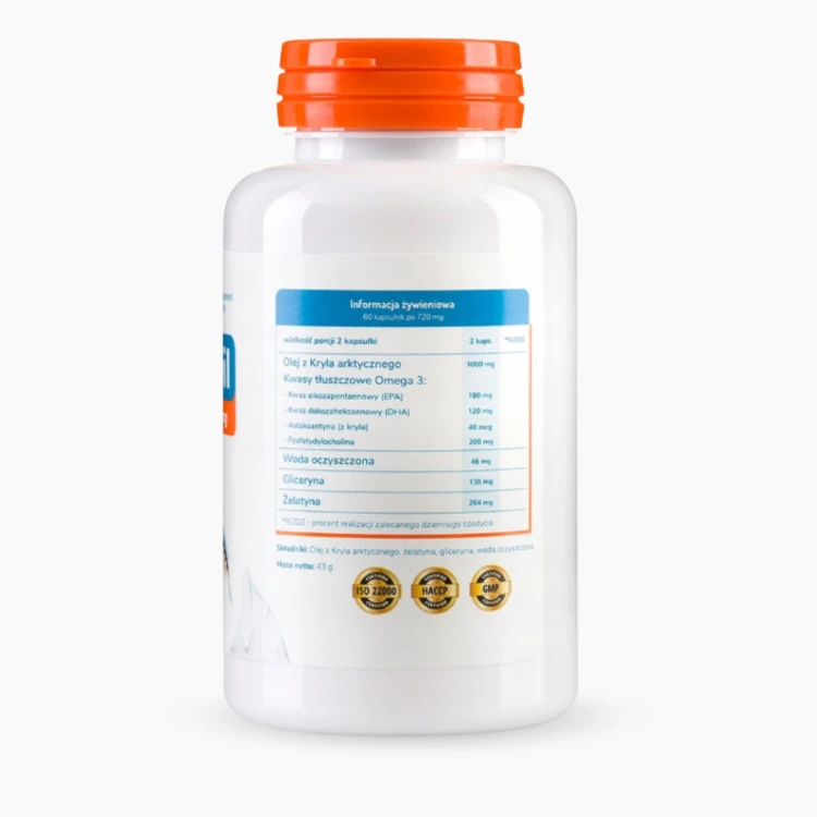 Olej z Kryla Krill Oil 500 mg 60 kapsułek 100% naturalny Allvita (2).jpg