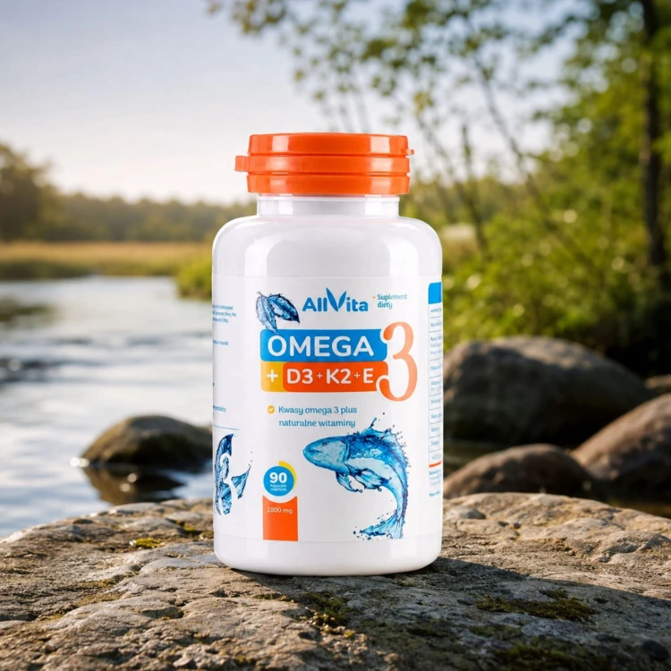 Omega 3 1000 mg (TG) D3 2000IU + K2 MK7 50 mcg + E 12 mg 90 kaps. Allvita (3).jpg