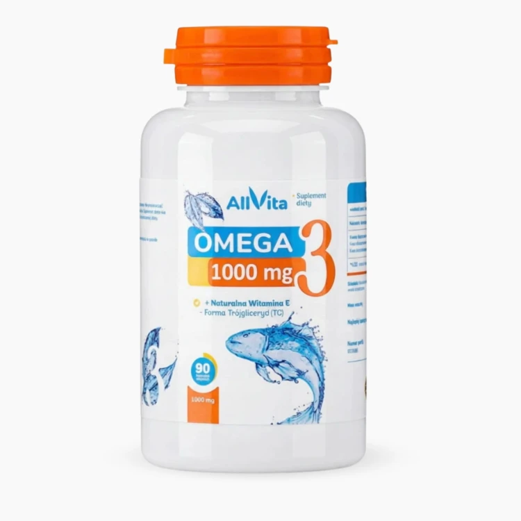 Omega 3 1000 mg + E 90 kaps. 330EPA_ 220DHA forma trójglicerydów Allvita.jpg