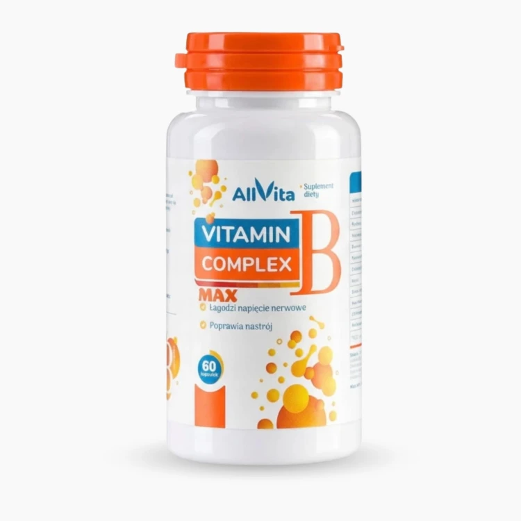 Witamina B Complex MAX 11 składników Metyl B12 B kompleks B-100 Allvita.jpg