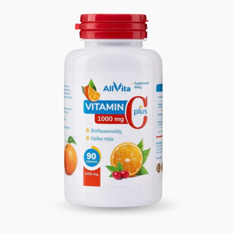Witamina C 1000 mg 90 tab + Bioflawonoidy 200 mg + Dzika róża Allvita.jpg