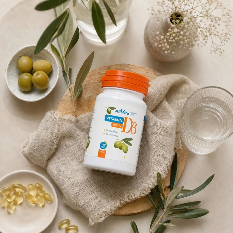 Witamina D3 5000IU 240 kapsułek miękkich 100% naturalna z lanoliny.jpg